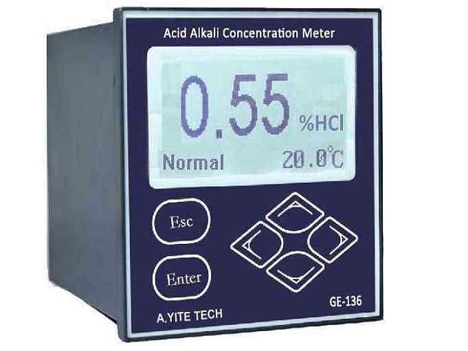 Medidor de concentración de ácido alcalino